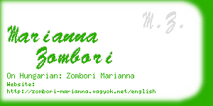 marianna zombori business card